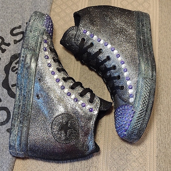 Converse Custom Made Leather Platform Hi Top Sneakers - Picture 5 of 16